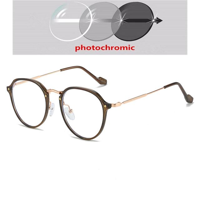 Women Men Polygon Optical Glasses With Prescription Fashion Uv400 Anti Blue Rays Shortsighted Eyewear Diopter 0 -0 .5 -1 .0 To -6