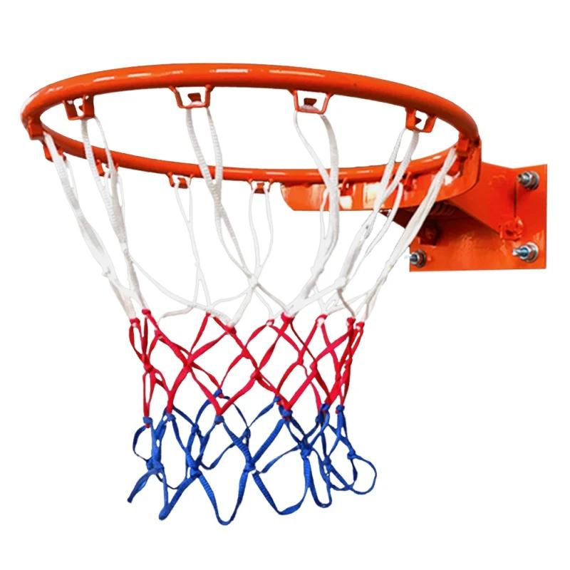 Rete in Nylon di Alta Qualità Durevole Misura Standard Rete per Canestro da Basket Sportivo Cerchio Tabellone Palla Pompa a 12 Ganci