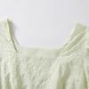 French Square Neck Cotton Puff Sleeve Dress