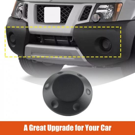 Black Front Bumper Fog Light Lamp Cover Right=Left For Nissan Frontier D40 13-21