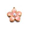 Wholesale 5pcs/lot Enamel Flower Charms Stainless Steel Colorful Pendant For DIY Necklaces Earrings Jewelry Making Accessories