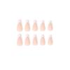 24Pcs/Set Quick Nails French White Edge Silver Powder False Nials Sticker Wearable Waterproof Manicure Finished Nails