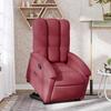 Recliner Chair with Rising Function Burgundy Fabric