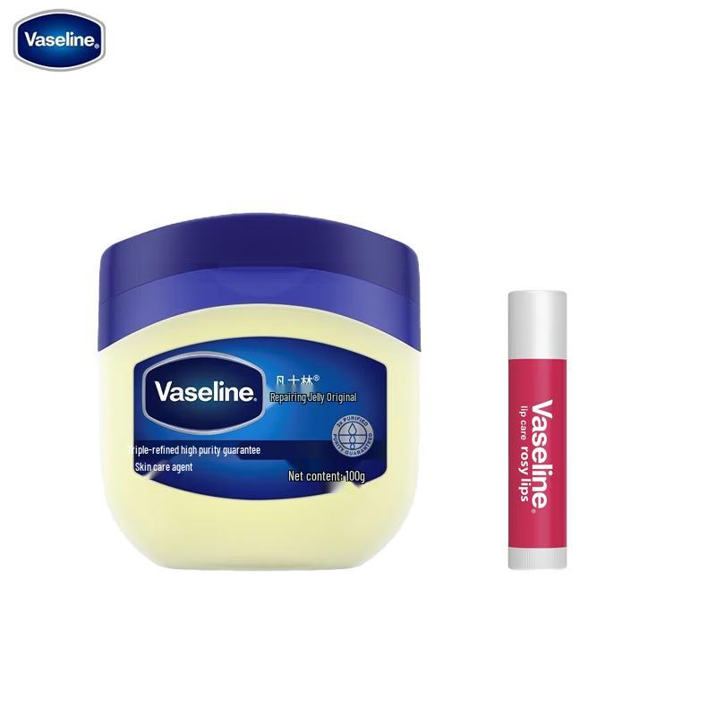 Vaseline Repairing Jelly & Rose Lip Balm Duo