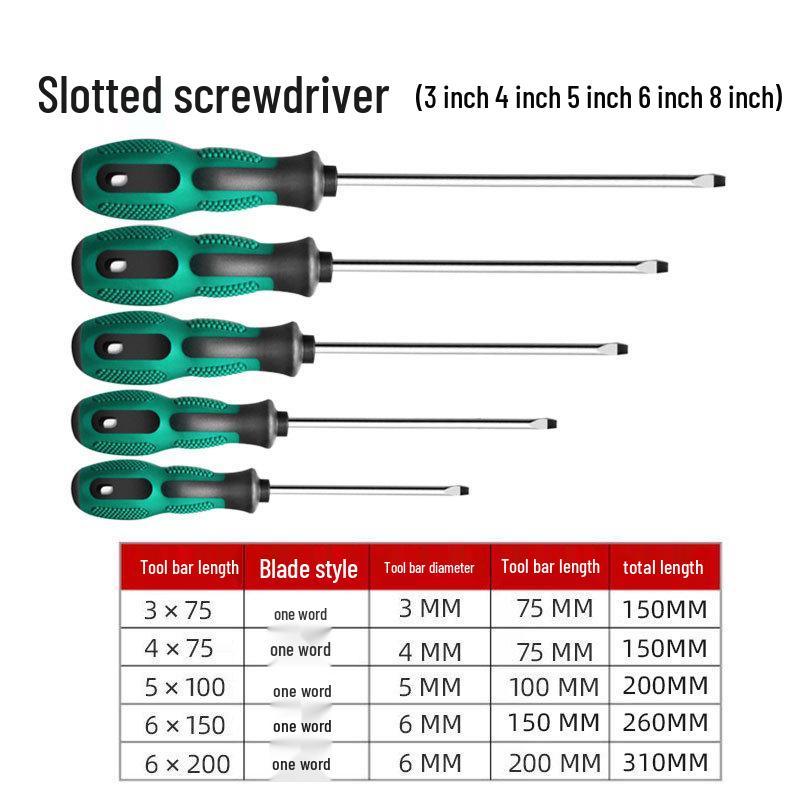 High-Strength Magnetic Screwdriver Set: Phillips, Slotted & Awl