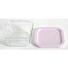Advanced Door GlassLock Easy-Open Heat-Resistant Glass Container, Square, 400ml (OCST-040E)