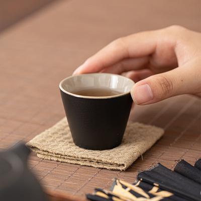 Schwarze Juxiang-Tasse aus Keramik, kleine Zen-Teetasse, Haushaltstasse, Einzeltasse, persönliche Spezialtasse, Meistertasse, Kung-Fu-Teeset