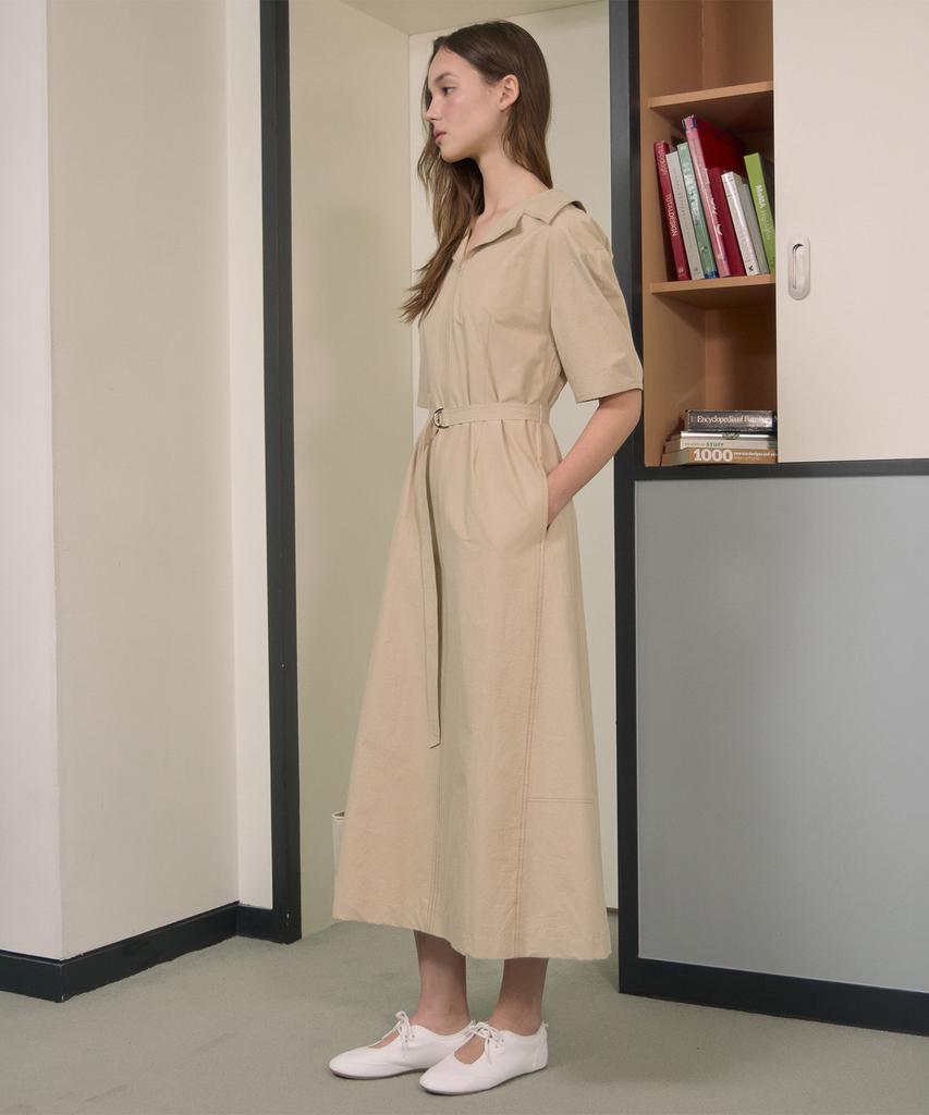 Jucy Judy Belted Open Collar Dress Jzop320B
