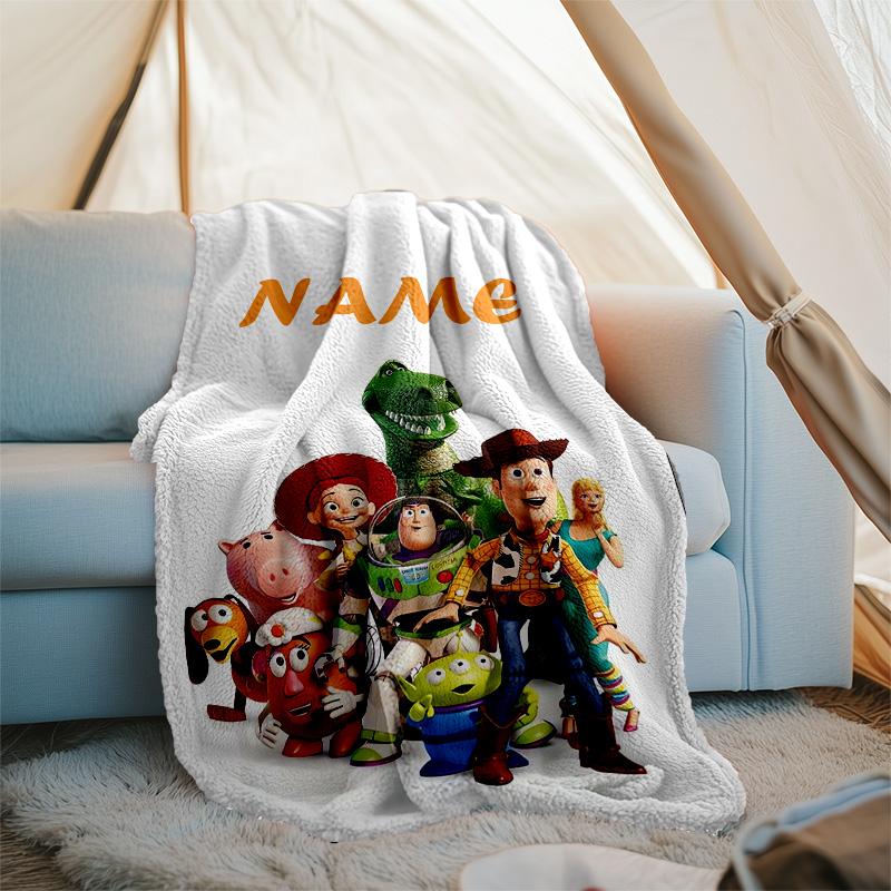 Customizable Toy Story Throw Blanket – Personalized Name, All-Season Cozy Snug Blanket, Machine Washable, Personalized Blanket