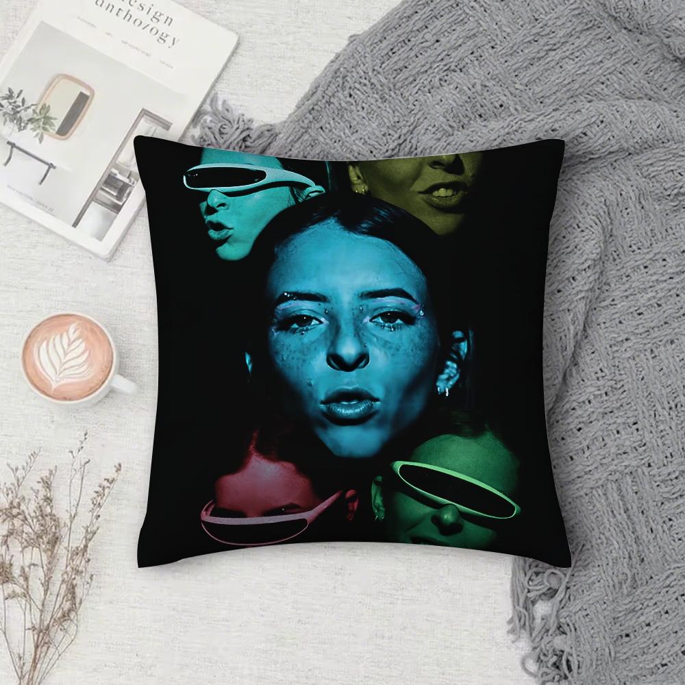 Singer Young Miko Pillow Case Square Double-Sided Printing Short Plush Sofa Cushion Cover Bedroom Pillow