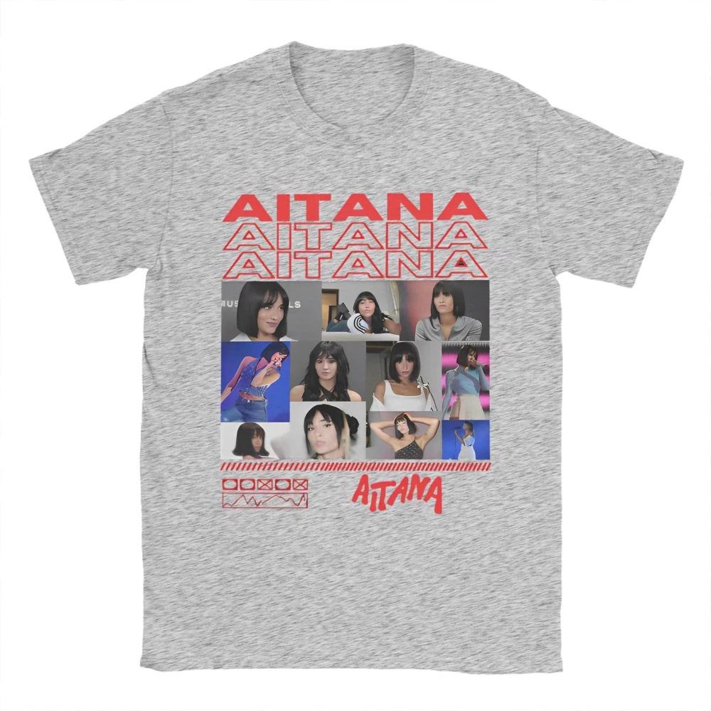 Singer Aitana Ocana Summer Y2K Funny Fashion TShirt Unisex Adult Short Sleeve Cotton Design Oversized Casual Tshirt