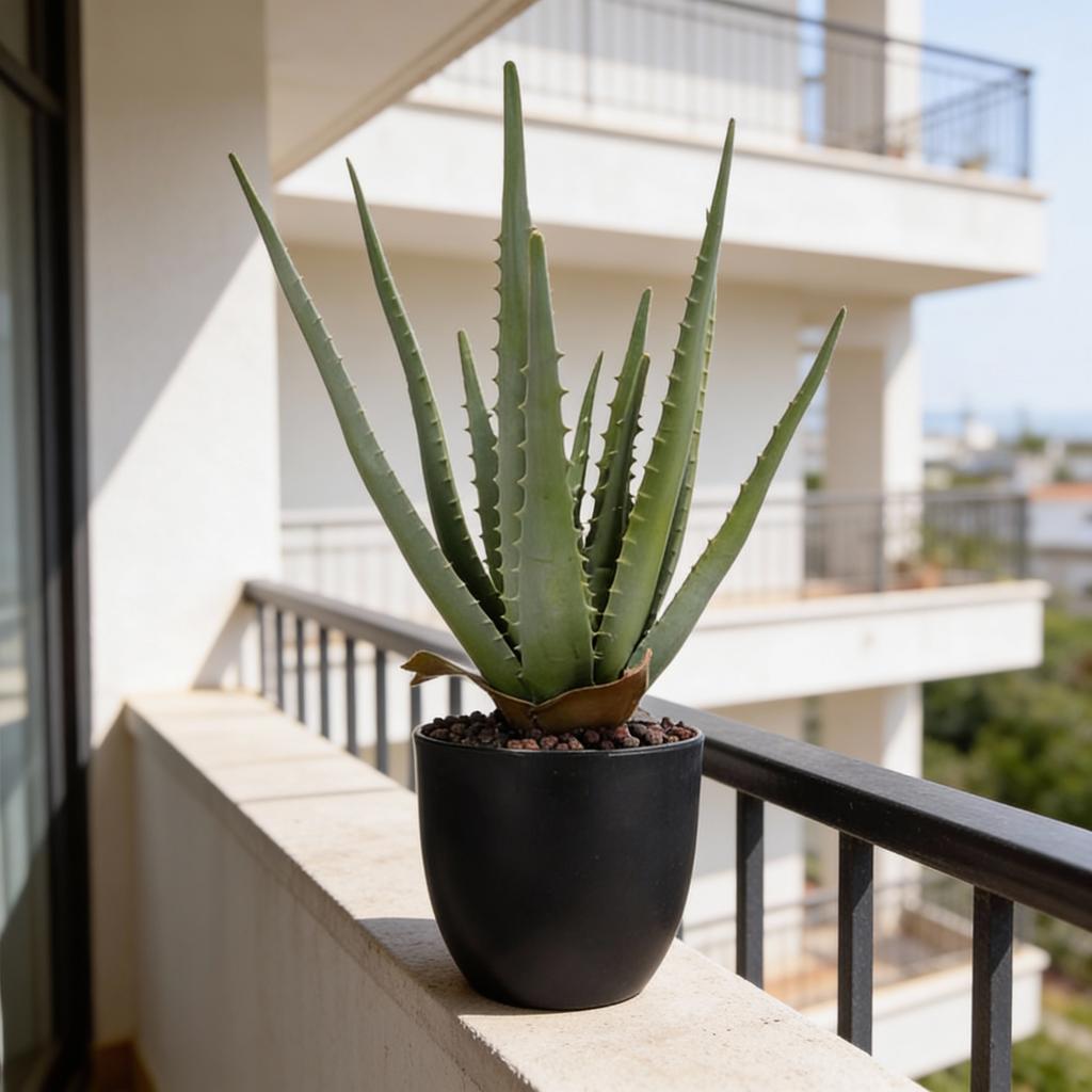 Sztuczna Aloes w Doniczce, 45 cm Wysokości, Zielony, Jak Żywa Dekoracja