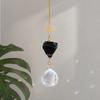 Crystal Sun Catchers for Windows, Colorful Healing Light Crystal Suncatcher, Prism Crystal Hanging Pendant with Chains, Gold-Plated Wind Chimes,