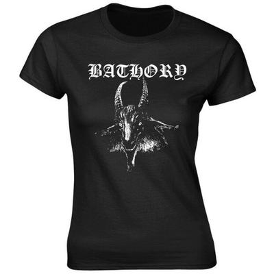 Bathory Unisex-Erwachsene T-Shirt mit Ziegen-Rückendruck
