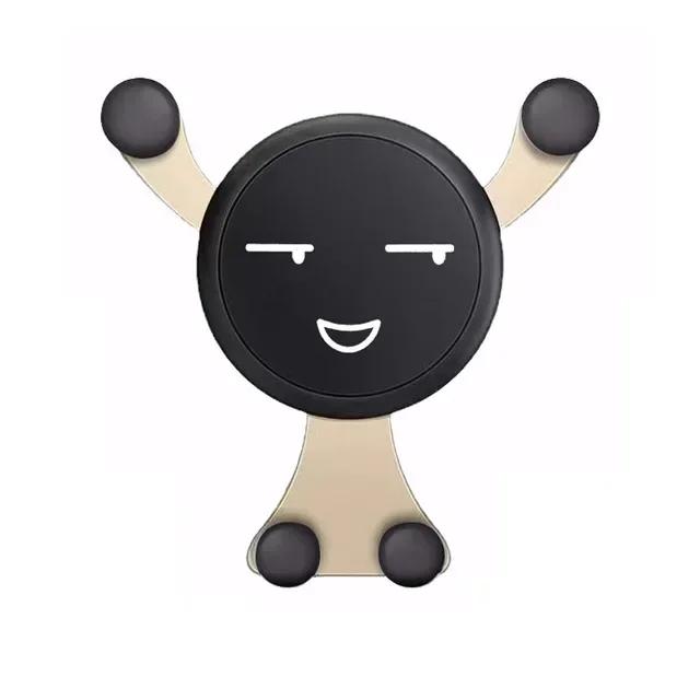 Gravity Car Phone Holder Air Vent Clip Smile Face Mount Mobile Cell Stand GPS Support For IPhone Xiaomi Samsung Universal GPS