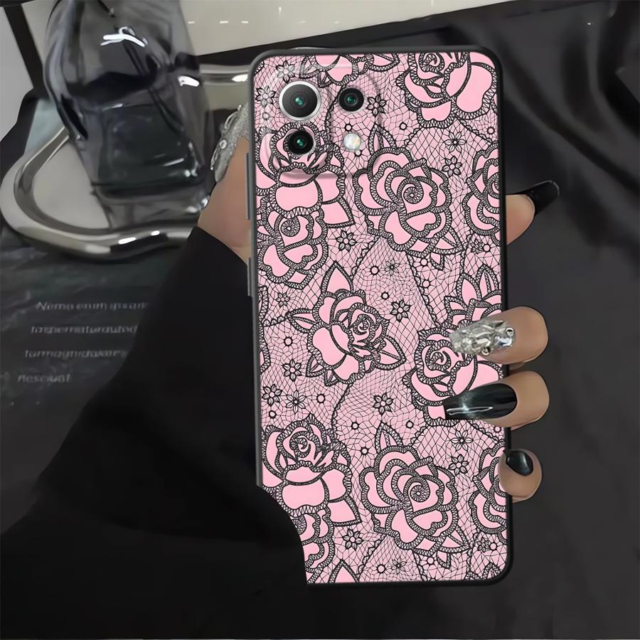 Case for Xiaomi Mi 14 12 12T Pro 10T 12X 11 13 Lite 11T Funda Phone Cover Creative Lace Pattern