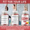 Evening Primrose Oil 1300mg Per Serving, Enhanced with 40mg Black Cohosh Extract, Cold Pressed – 10% Active GLA, Non-GMO, No Gluten