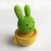 4PCS/set Cute Shaking Head Spring Car Ornament Animal Cactus Small Potted Resin Ornament Ornament
