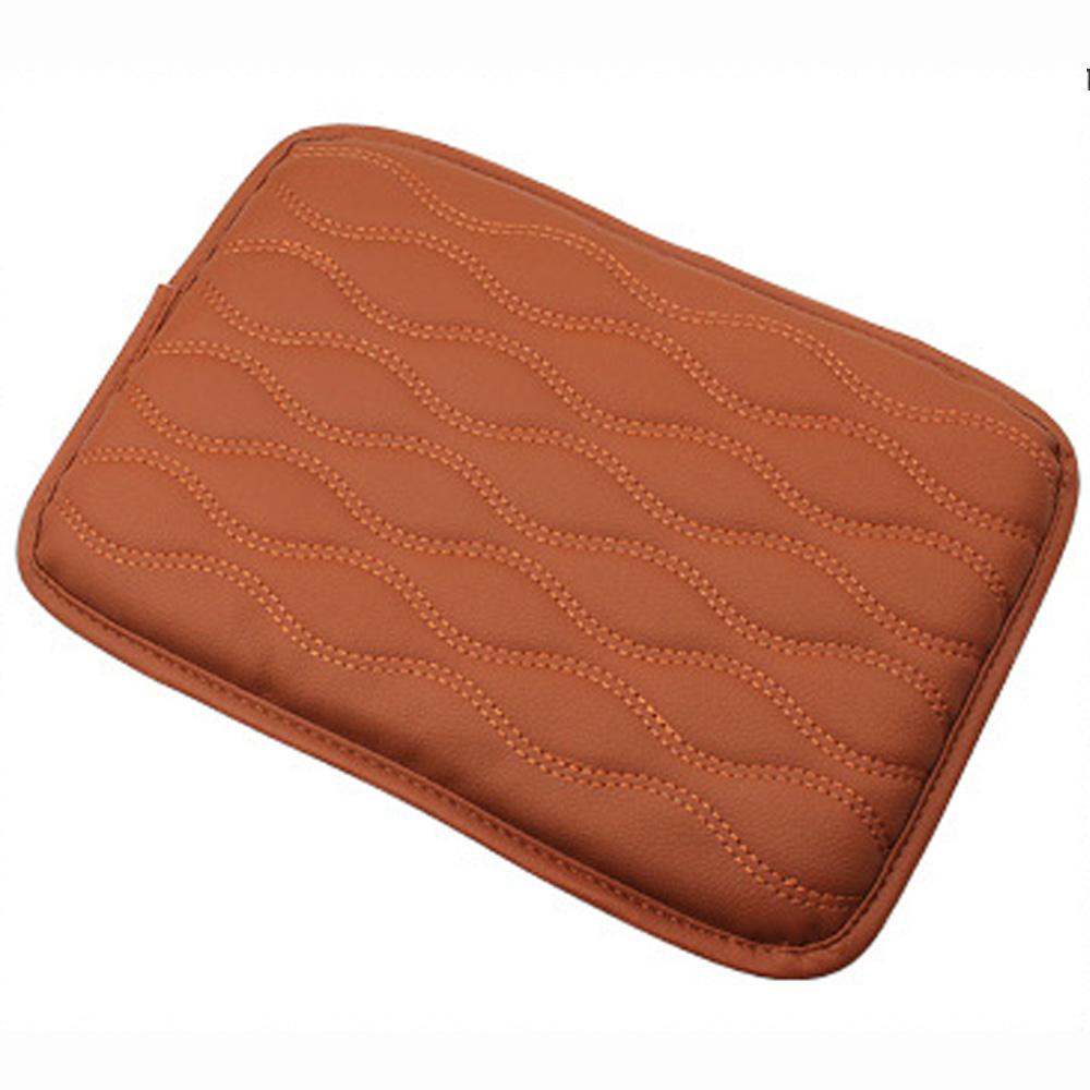 

Подлокотник из искусственной кожи для автомобиля, центральная консоль, подлокотник, коврик, подушка, полосатый чехол, защитный стиль автомобиля