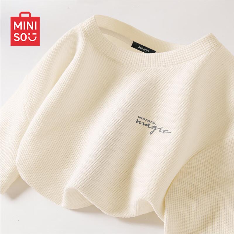 Miniso Men's 220G Heavyweight Waffle Knit Short Sleeve T-shirt