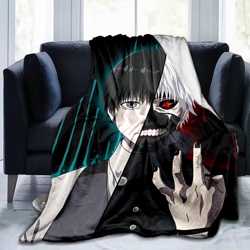 Tokyo Ghoul Kaneki's Struggle Blanket Suitable for Sofas, Beds, Offices, And Camping - Perfect Gift for Halloween Christmas