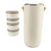 Vacuum Insulated Food Jar 3.4L Stainless Steel Wide Mouth Portable Sealed Leakproof Hot Food Container for Working White