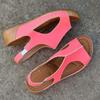 Sandals for Women with Elastic Band Stitching, Hollowed Out Thick Sole and Oversized Open Toe Casual Sandals for Women