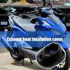 Motorcycle Tailpipe Exhaust Port Guard for CLICK160 Models ABS Construction Enhanced Safety High Temperature Resistant