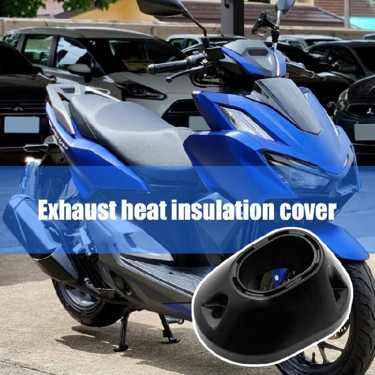 Motorcycle Tailpipe Exhaust Port Guard for CLICK160 Models ABS Construction Enhanced Safety High Temperature Resistant