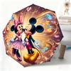 A Disney-Authorized Mickey And Minnie Themed Automatic Umbrella, Suitable for All Occasions As a Dual-Purpose Sun And Rain Umb