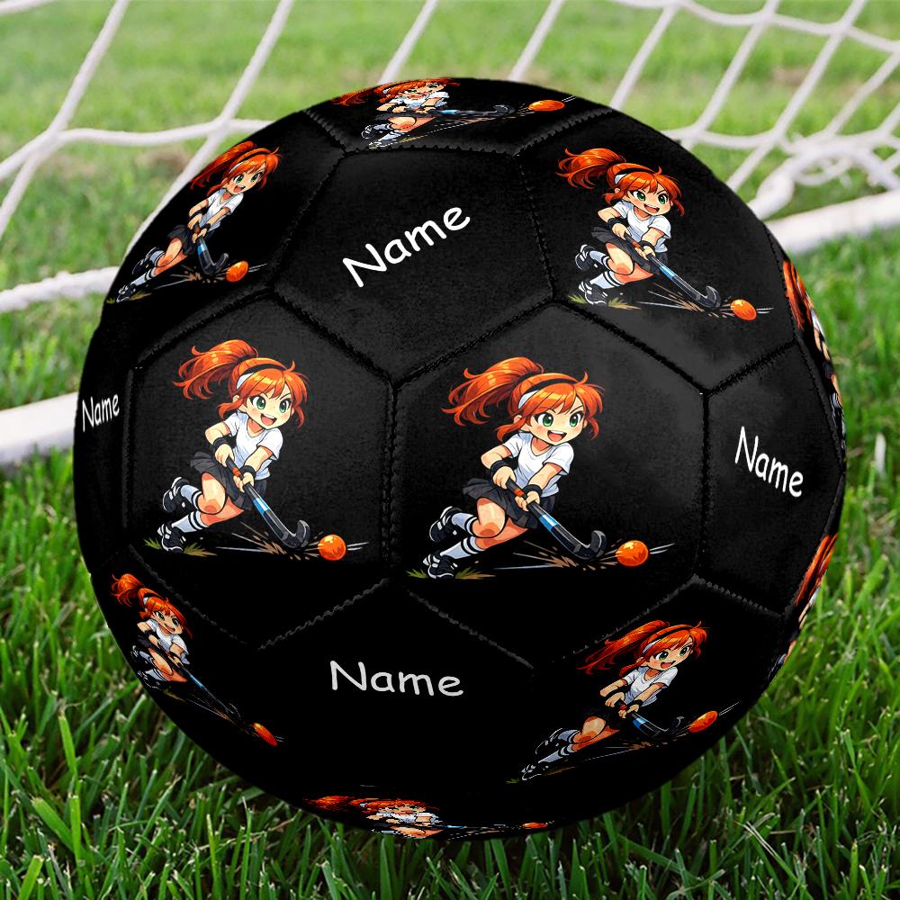 Custom Name hockey Theme Size 5 Soccer Ball, Suitable for Both Indoor and Outdoor Matches, a Gift Suitable for Everyone.