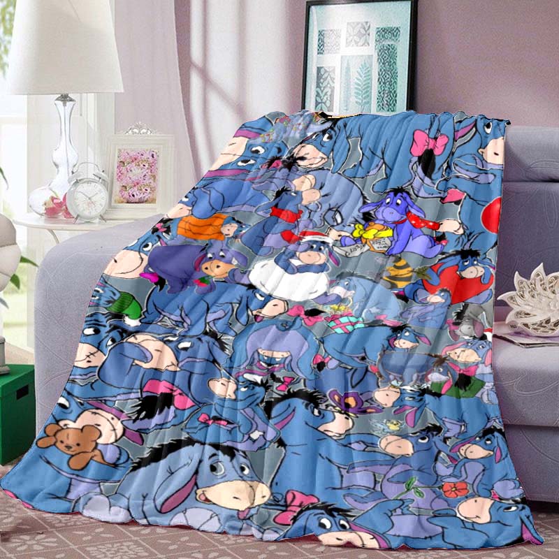 

New 2026 (Eeyore) Cartoon Cute Pattern Blanket, Suitable for Sofas, Bedrooms, Offices, Naps, The Perfect Gift. 75x90cm