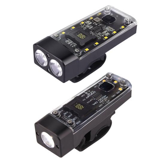 Bicycle Headlight 1500/3000mAh Rechargeable Power Bank Lightweight Waterproof Universal MTB Road Mountain Bike Night Riding LED Front Lamp