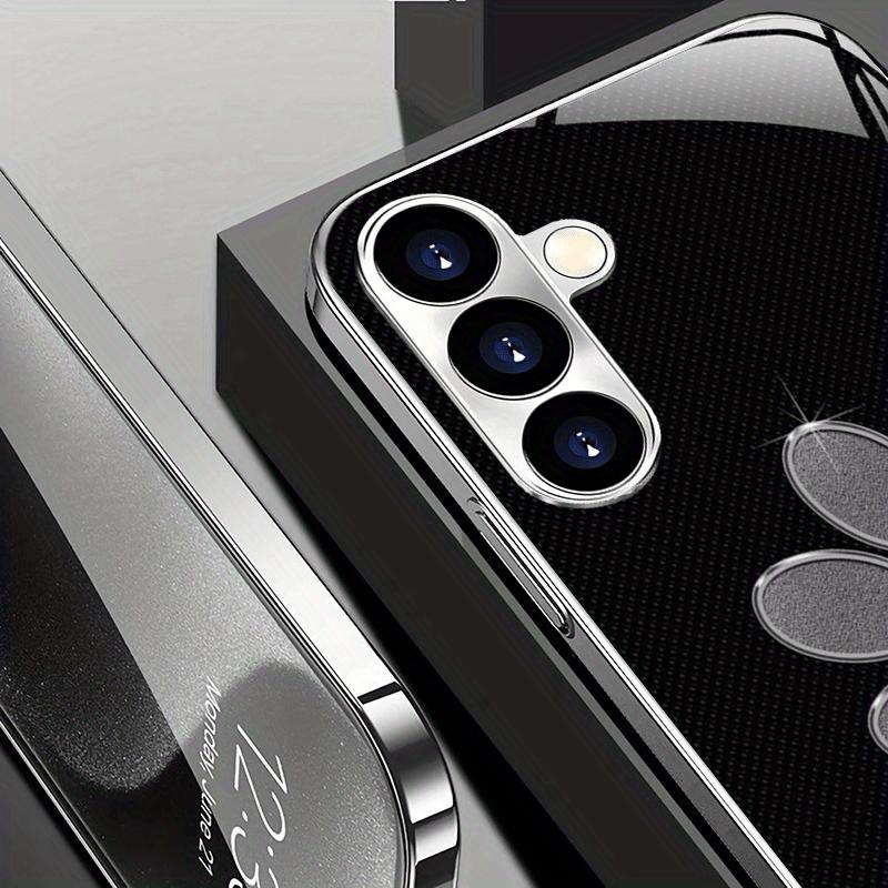 High-grade metal cat claw texture pattern silver Phone Case for Samsung Galaxy S26 S25 S24 S23 S22 S20 FE Ultra Plus anti Cover