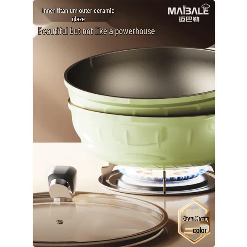Maybaler MBL-ZX8201 Titanium Non-Stick Wok