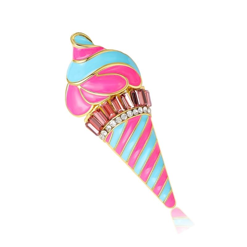 Multipurpose Fun Sophisticated Ice Cream Brooch Elegant Designs Portable Fashion Accessory for Performers Daily Outfit