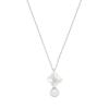 Freshwater Pearl Shell Flower Necklace VBMP569840UW Elegant Gift for Women [Official] -