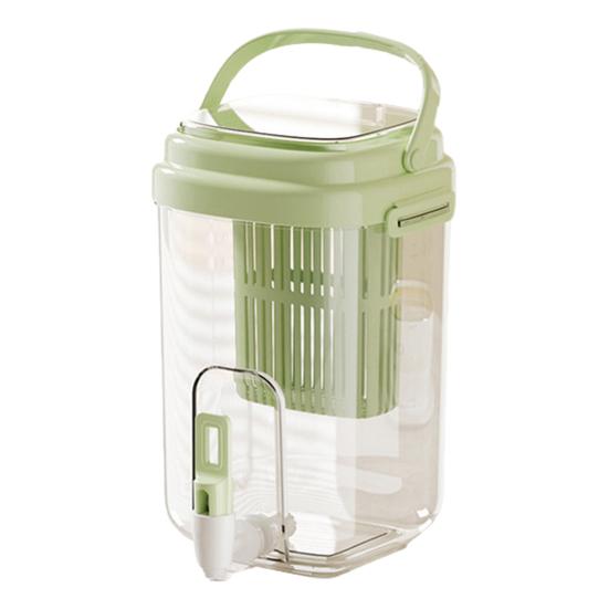 Water Dispenser with Faucet BPA-Free Summer Juice Jug for Fridge 5L Leakproof Iced Tea & Fruit Infuser