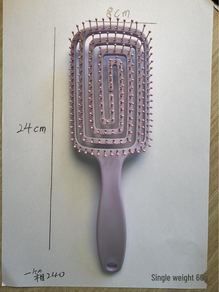 Fluffy Styling Skeleton Massage Comb for Women - Air Cushion KT Hairdressing Comb