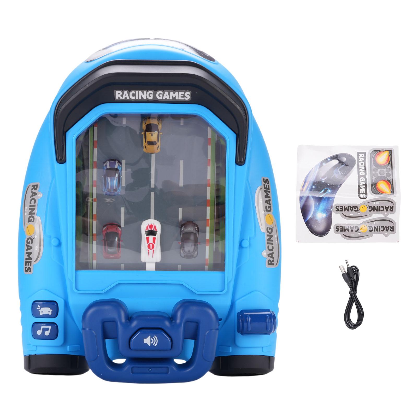 

Steering Wheel Racing Car Toy Parent and Child Interactive Racing Game Console for Children Pink синий