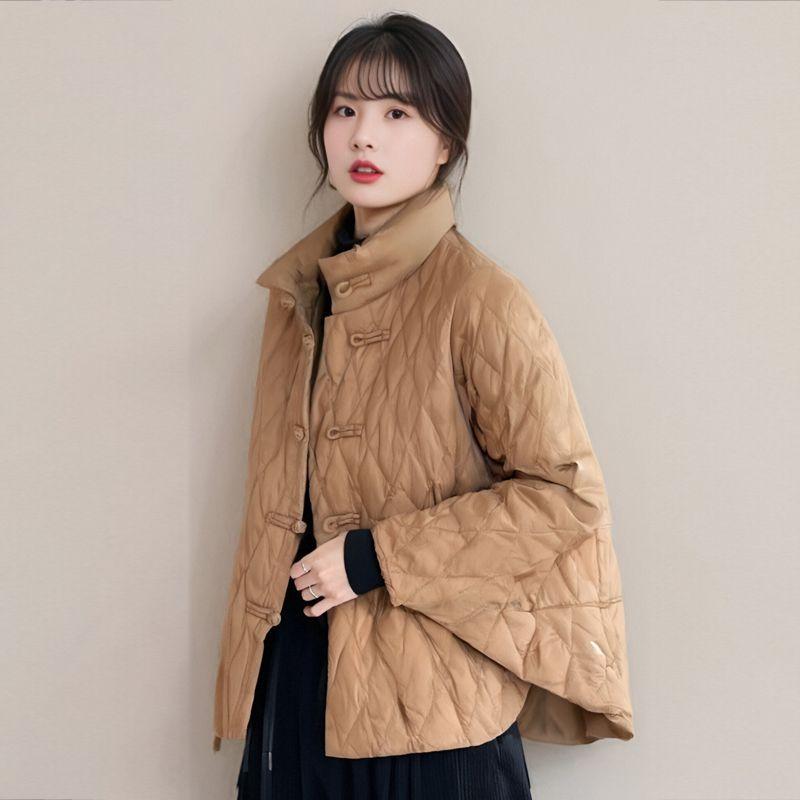 Down jacket light and thin women's winter women's clothing short white duck small fragrant wind small man Pinghu HD