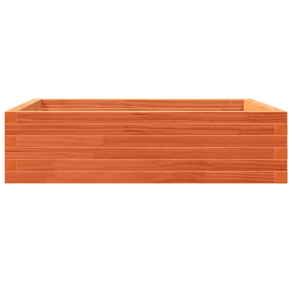 Plant Pot Wax Brown 90 X 90 X 23 Cm Solid Pine Wood