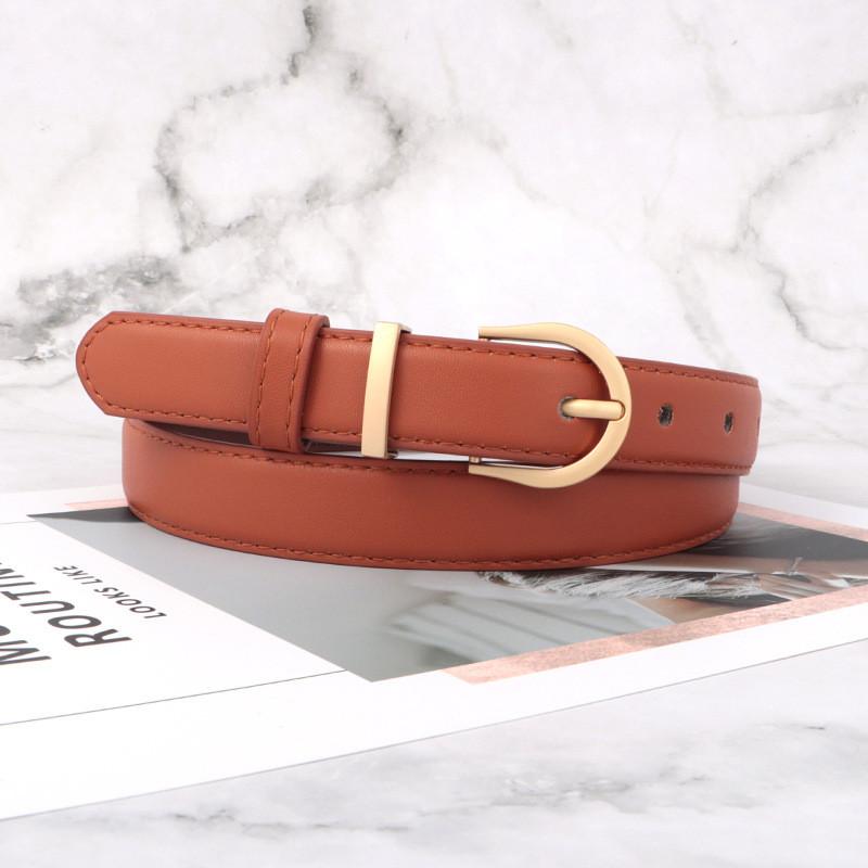 Vintage Belt Leather Women Versatile Decorative Waistband Casual Jeans Strap