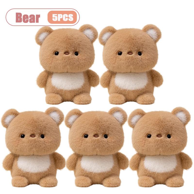 1-5PCS Cute Desk Companion Plush Stuffed Animal Kawaii Desktop Ornament Study Work Buddy Birthday Gift for Kids