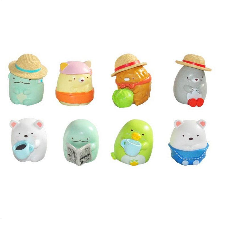 

8pcs Gurashi Sumikko Anime Character Statue Cute Desk Ornament Decoration Mini