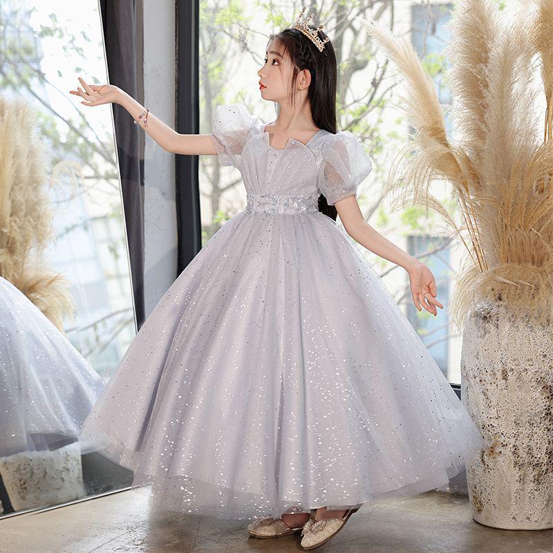 Girls' Elegant Princess Dress for Weddings, Birthdays, and Performances