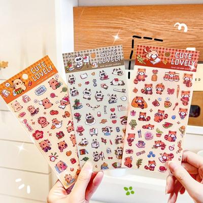Niedliche Laser-Sticker Cartoon Mädchen Herz Planer Dekorative Sticker Cartoon Hoher Erscheinungsgrad Landschaft Kleine Sticker