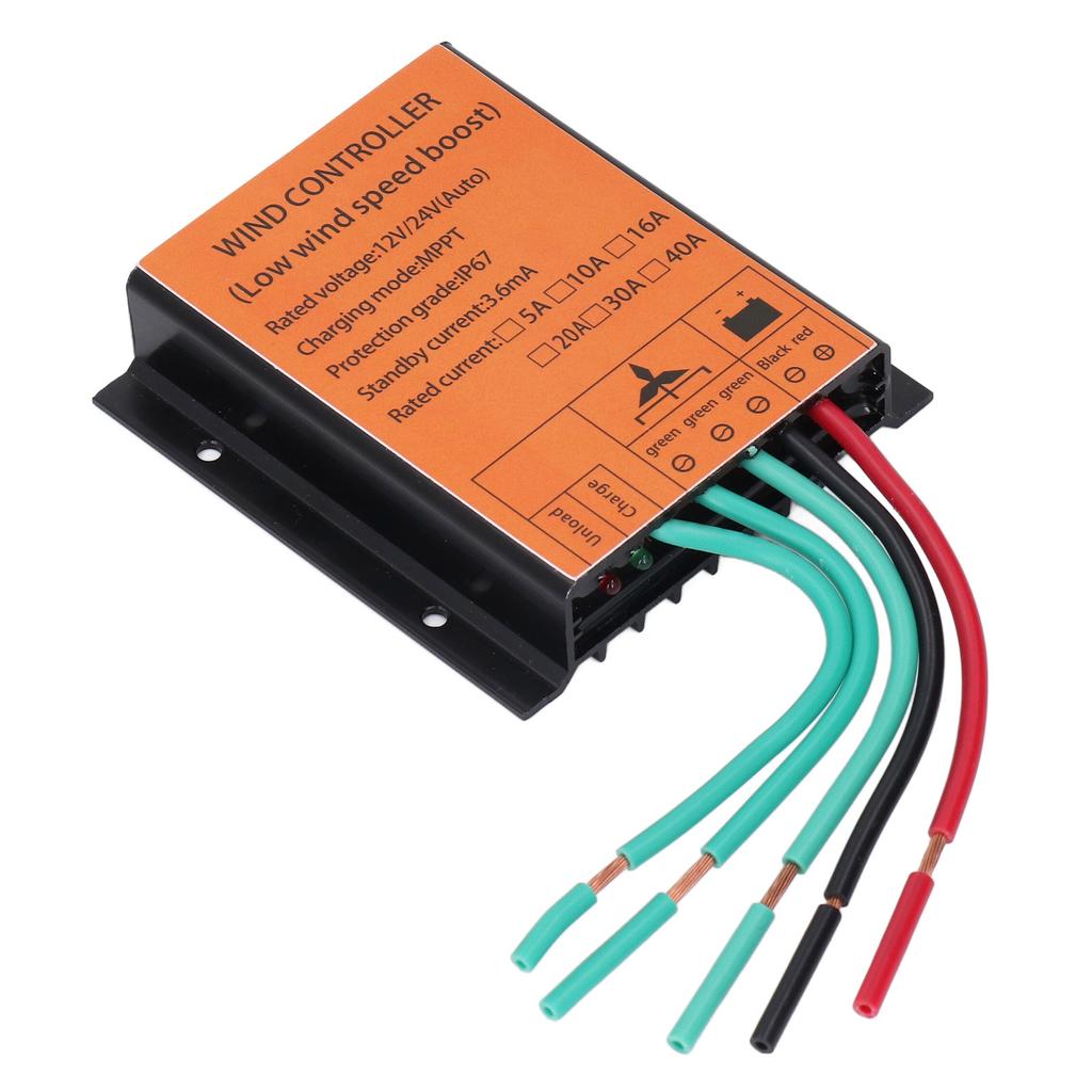 Ελεγκτής Ανεμογεννήτριας 12V 24V 300W‑1000W Τύπου Step Up MPPT PWM Ελεγκτής Φόρτισης Ανέμου 16A