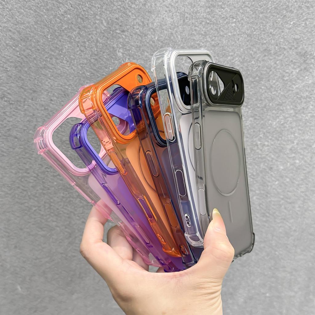 Applicable to iphone11/11pro mobile phone case orange four corners anti-drop Apple 11promax magnetic suction new model