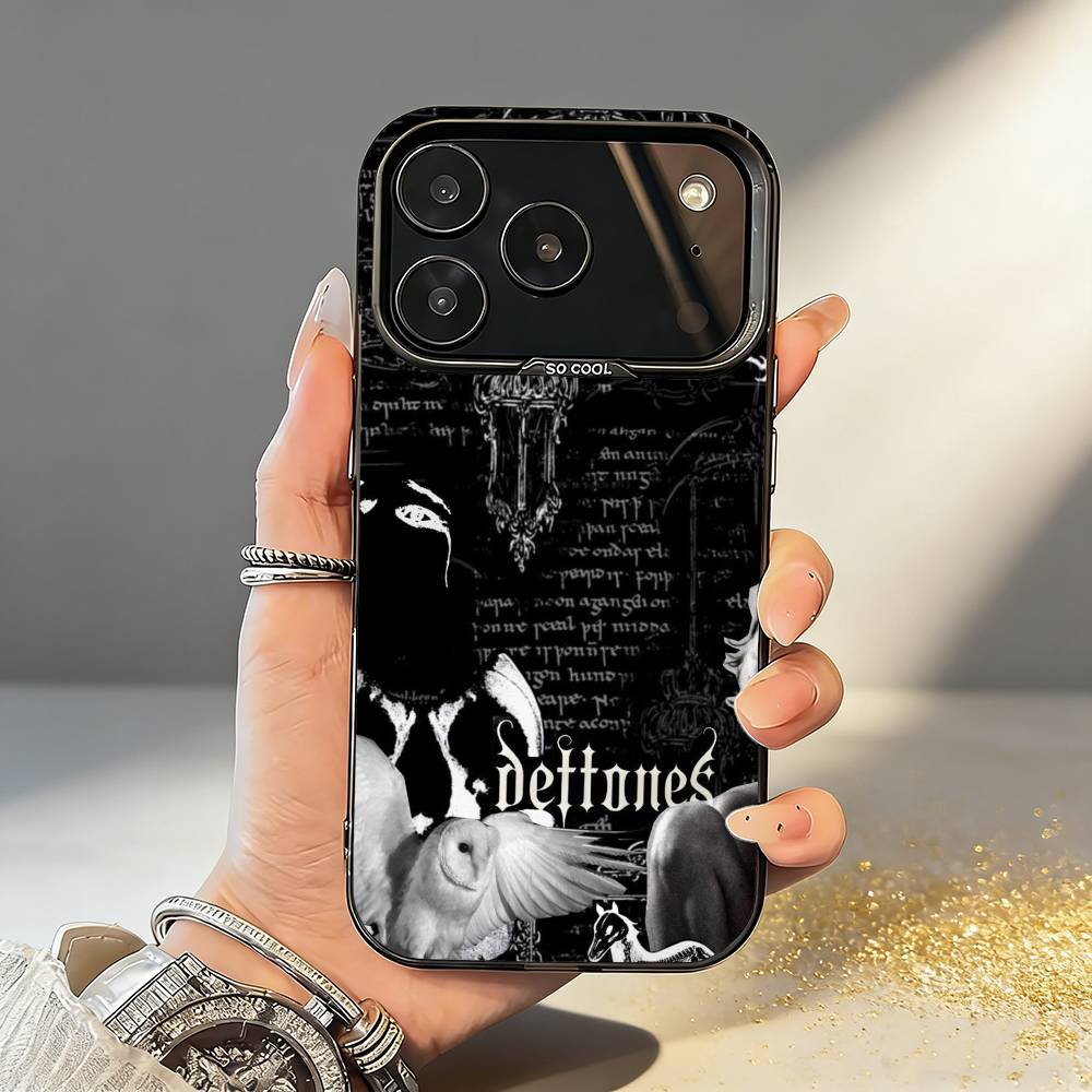 R-Rock B-Band Deftones Phone Case For iPhone17 16 15 14 13 12 Pro Max Grey Black Matte Laser Metallic Aurora Funda
